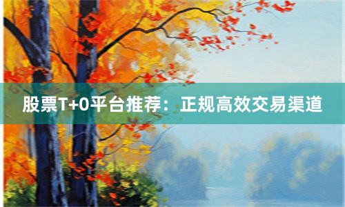 股票T+0平台推荐：正规高效交易渠道